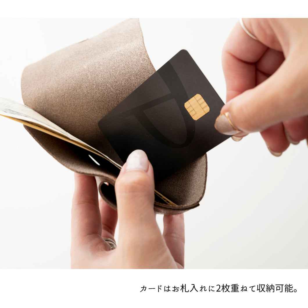 姫路レザー シュリンクレザー ミニマルウォレット 三つ折りミニ財布