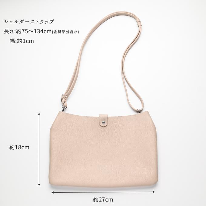 シマエナガとネコ ショルダーバッグ 【 シュリンクレザー 刺繍 】姫路レザー 長さ調節可ストラップ ポシェット