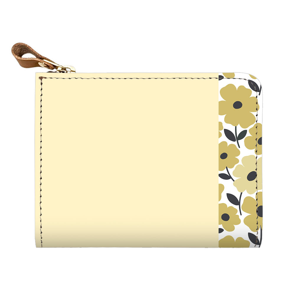 くすみガーデン 大人かわいい マチあり L字ファスナー 小さいミニ財布 姫路レザー ミニウォレット