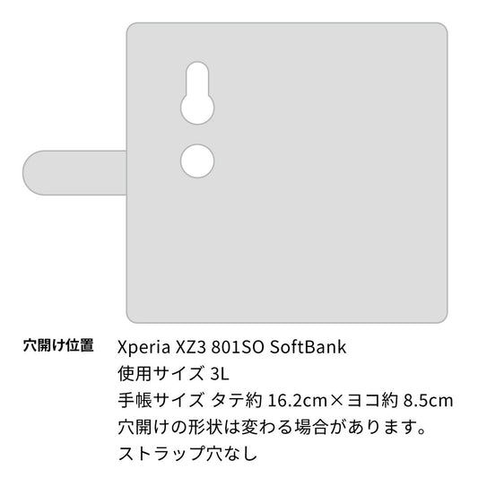 Xperia XZ3 801SO SoftBank ビニール素材のスケルトン手帳型ケース クリア