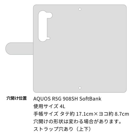 AQUOS R5G 908SH SoftBank 推し活スマホケース メンバーカラーと名入れ