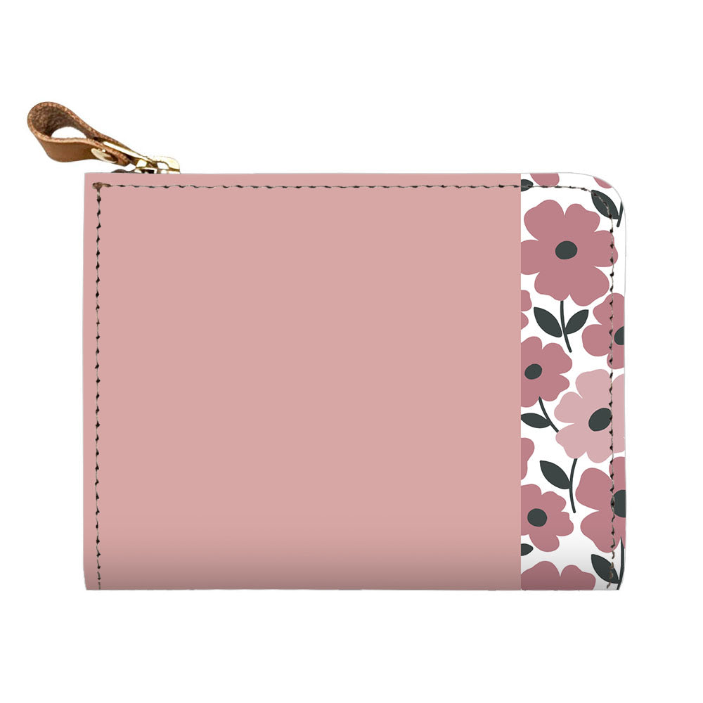 くすみガーデン 大人かわいい マチあり L字ファスナー 小さいミニ財布 姫路レザー ミニウォレット