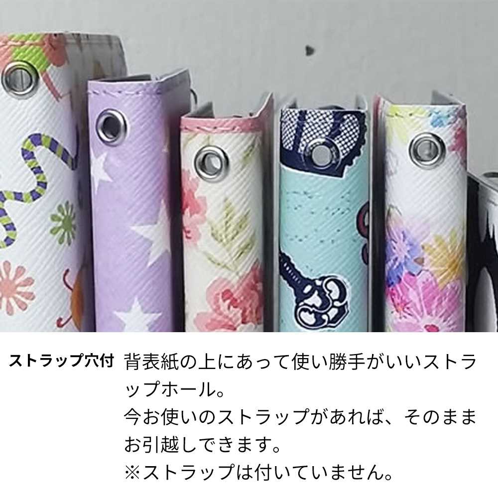 Redmi Note 11 高画質仕上げ プリント手帳型ケース(薄型スリム)【OE834 滴 水色×ピンク】
