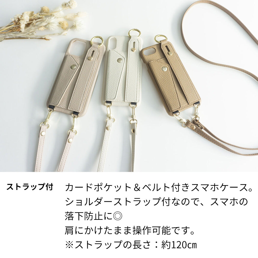 Galaxy A55 5G SC-53E docomo スマホショルダー スマホケース ベルト付き ストラップ付 落下防止 カードポケット