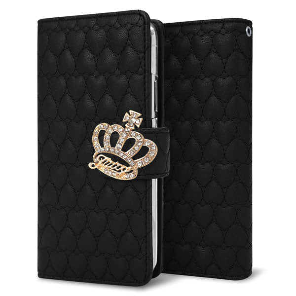 iPhone6 PLUS ハートのキルトデコ 手帳型ケース 耐衝撃