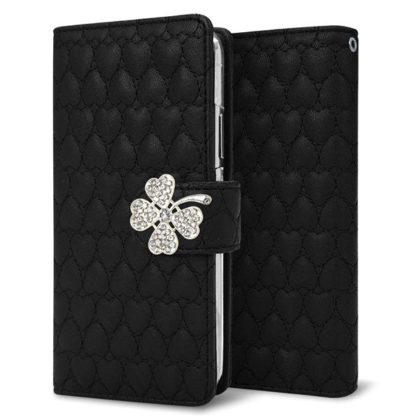 HUAWEI P30 lite Marie-L22J ハートのキルトデコ 手帳型ケース 耐衝撃