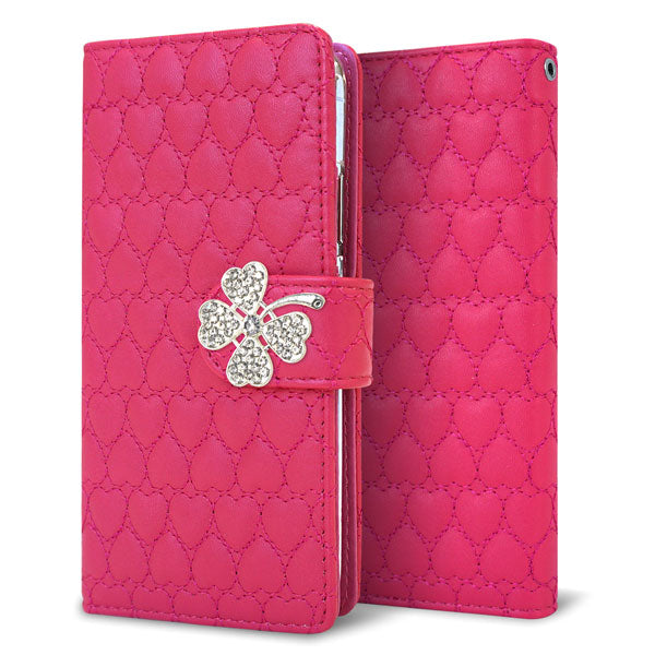 iPhone6s PLUS ハートのキルトデコ 手帳型ケース 耐衝撃