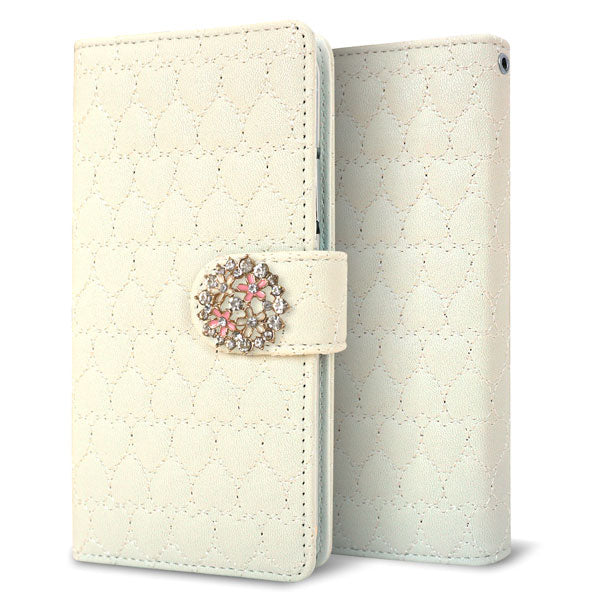 Galaxy A53 5G SC-53C docomo ハートのキルトデコ 手帳型ケース 耐衝撃