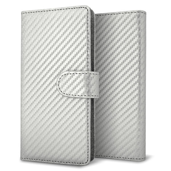 Xperia 10 IV SOG07 au カーボン柄レザー 手帳型ケース 耐衝撃