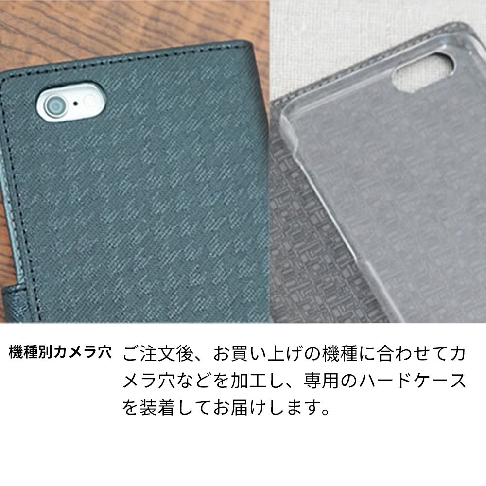 Redmi Note 10 JE XIG02 au クリアプリントブラックタイプ 手帳型ケース