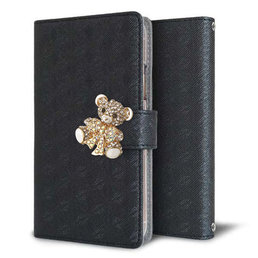 Galaxy S21 5G SC-51B docomo クリアプリントブラックタイプ 手帳型ケース