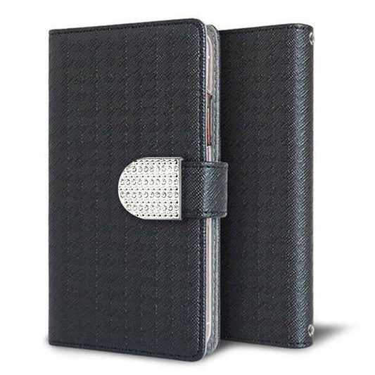 Xperia X Compact SO-02J docomo クリアプリントブラックタイプ 手帳型ケース