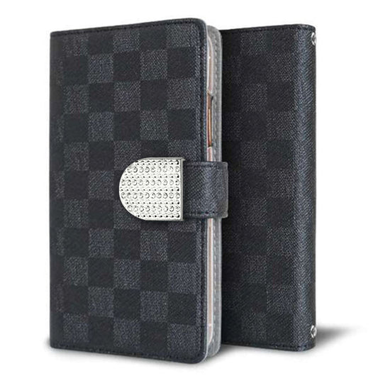 Xperia X Compact SO-02J docomo クリアプリントブラックタイプ 手帳型ケース