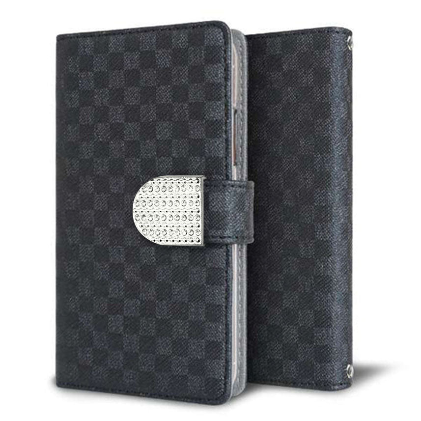 AQUOS R compact 701SH SoftBank クリアプリントブラックタイプ 手帳型ケース