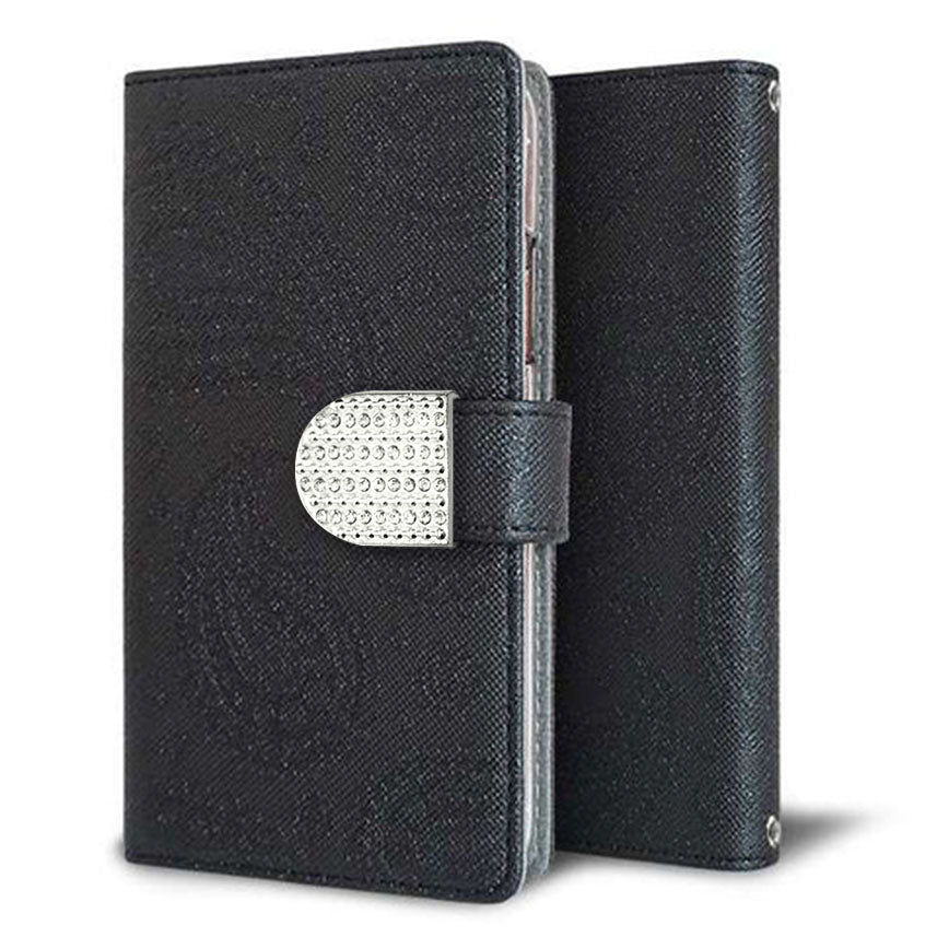 Xperia 1 III A101SO SoftBank クリアプリントブラックタイプ 手帳型ケース