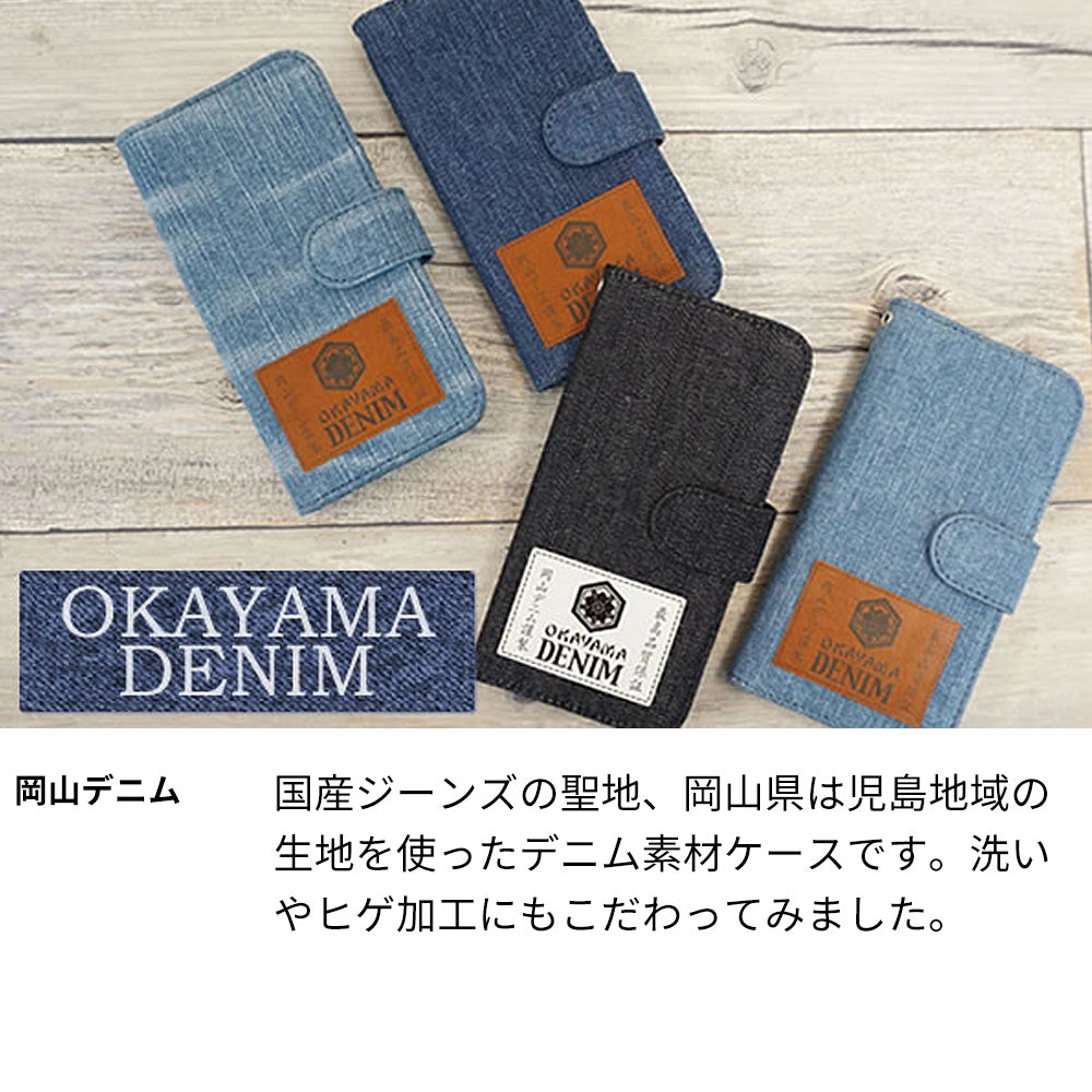 BASIO active SHG09 au 岡山デニム 手帳型ケース 耐衝撃