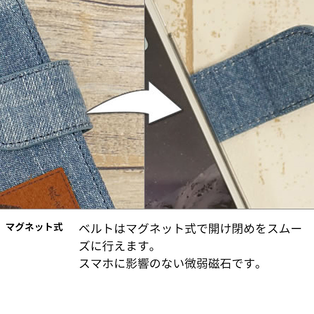 Xperia 10 II A001SO Y!mobile 岡山デニム 手帳型ケース 耐衝撃