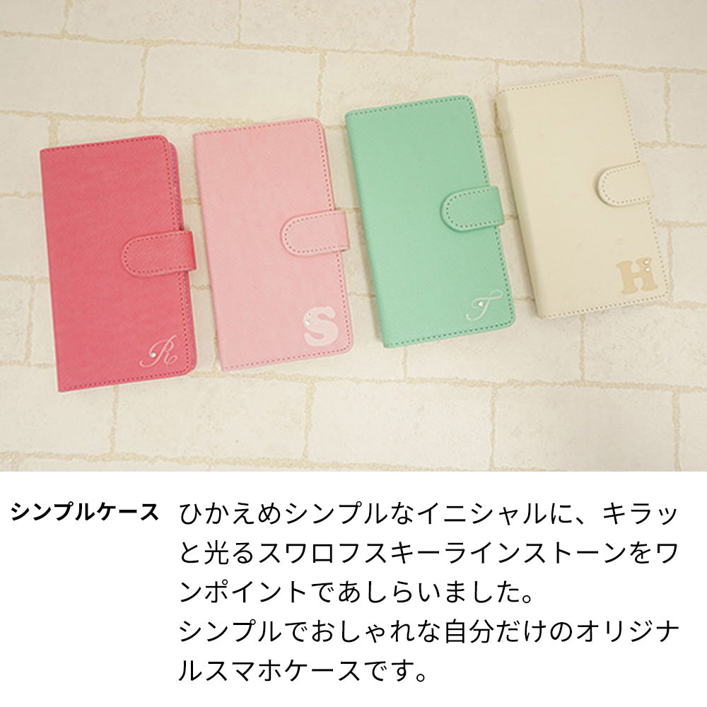 Galaxy Note8 SCV37 au イニシャルプラスシンプル 手帳型ケース
