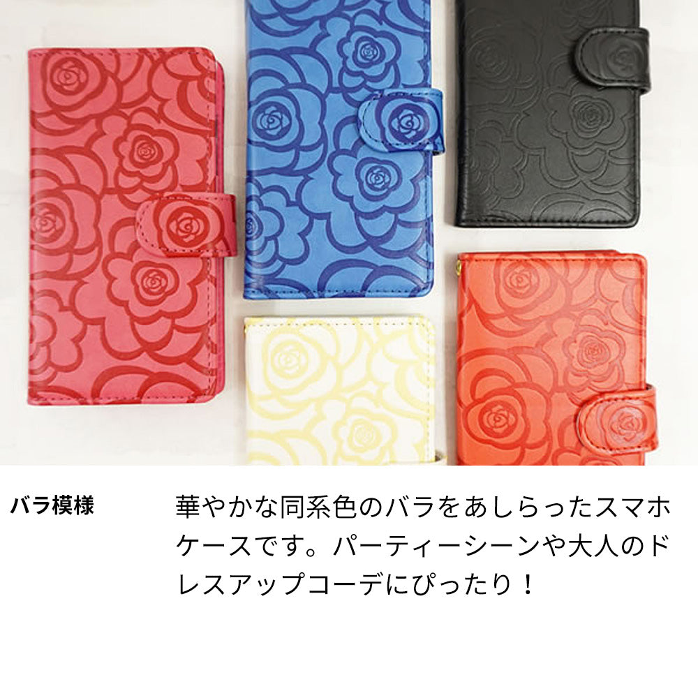 LG style L-03K docomo Rose(ローズ)バラ模様 手帳型ケース 耐衝撃