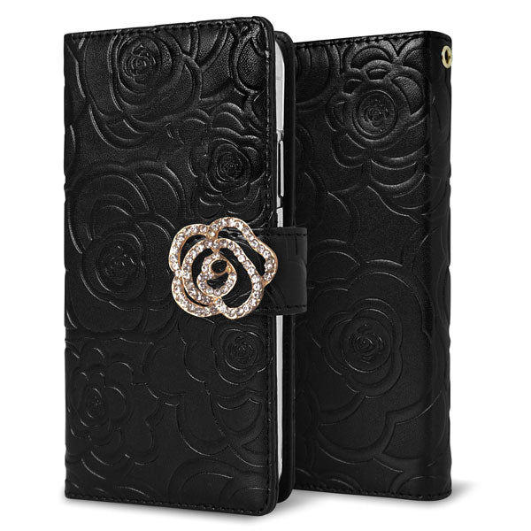 iPhone6 PLUS Rose(ローズ)バラ模様 手帳型ケース 耐衝撃