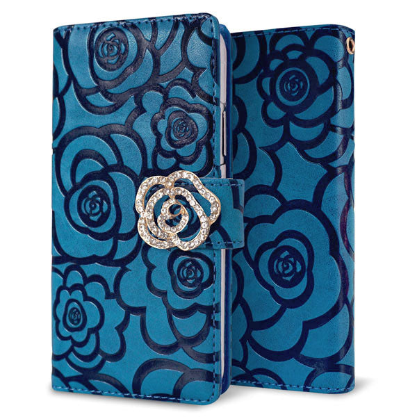 Xperia 10 V XQ-DC44 ローズ&カメリア 手帳型ケース