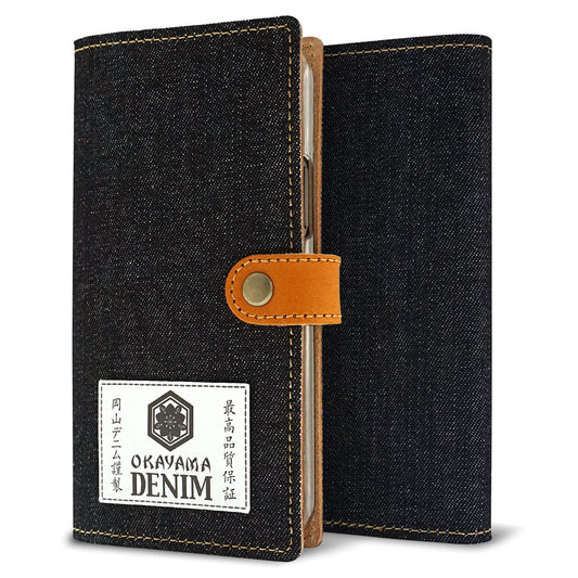 Redmi Note 9S 岡山デニム×本革仕立て 手帳型ケース