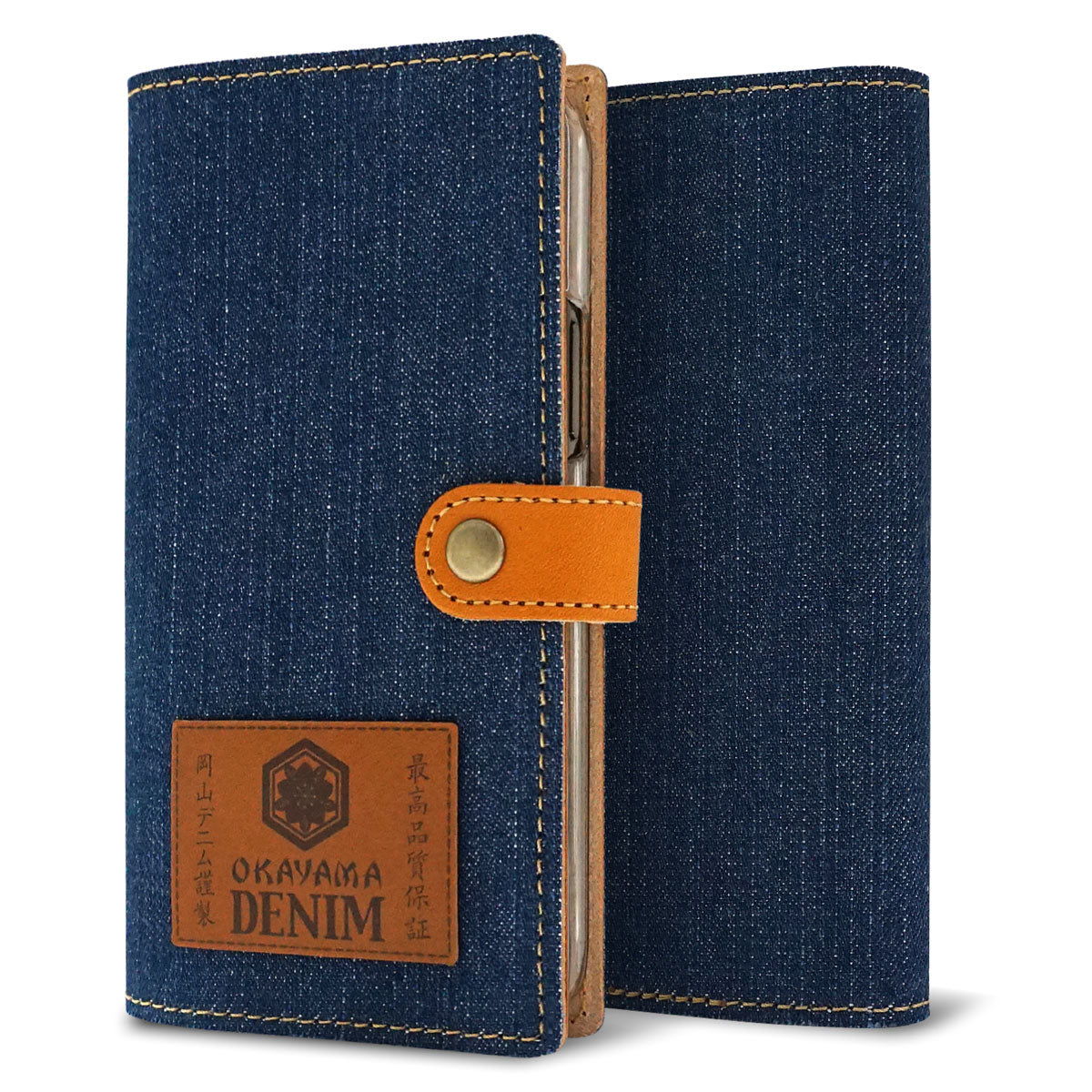 Redmi Note 9T 64GB SoftBank 岡山デニム×本革仕立て 手帳型ケース 耐衝撃