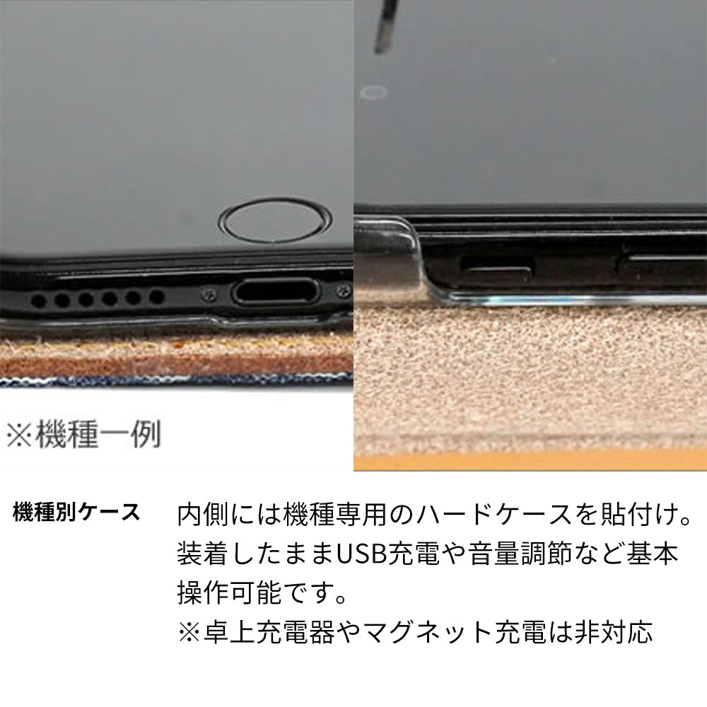 Galaxy Note8 SCV37 au 岡山デニム×本革仕立て 手帳型ケース