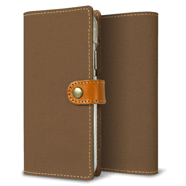 AQUOS sense4 basic A003SH Y!mobile 倉敷帆布×本革仕立て 手帳型ケース 耐衝撃