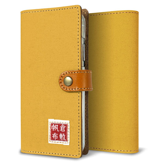 シンプルスマホ5 A001SH SoftBank 倉敷帆布×本革仕立て 手帳型ケース