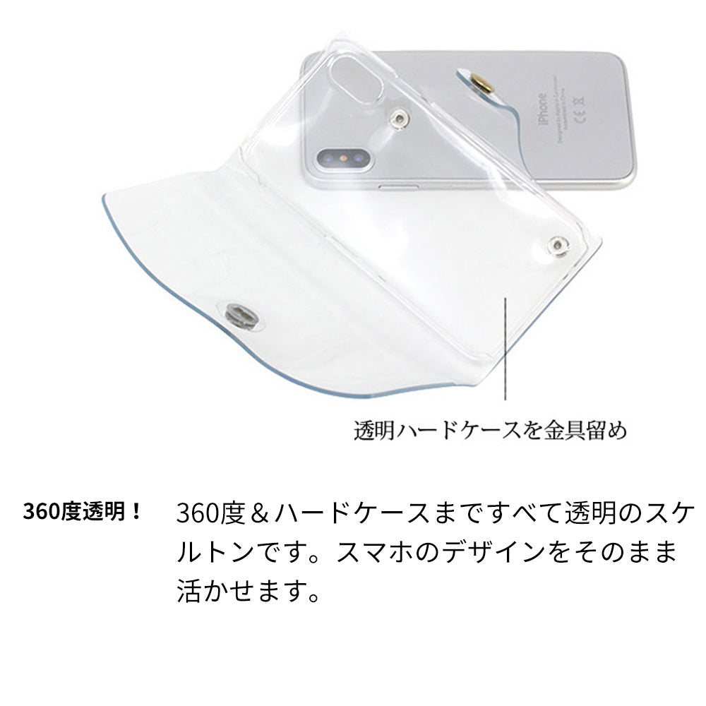 Galaxy S8 SC-02J docomo ビニール素材のスケルトン手帳型ケース クリア