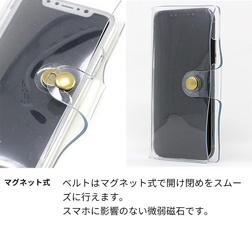 Galaxy S8 SC-02J docomo ビニール素材のスケルトン手帳型ケース クリア