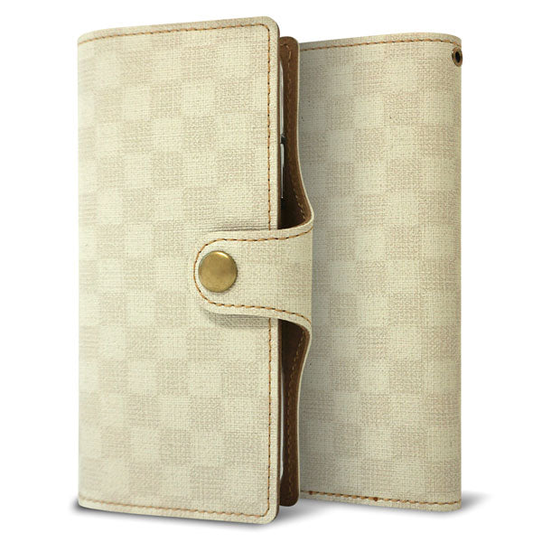 Galaxy S20 5G SCG01 au フィオレッティ 市松模様 ベルト一体型 手帳型ケース 耐衝撃