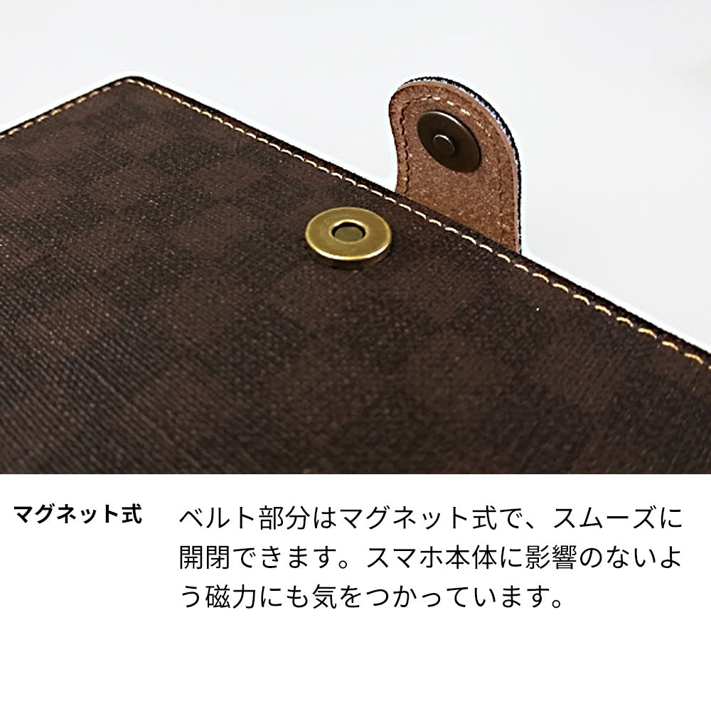 Redmi Note 10 JE XIG02 au チェックパターン手帳型ケース