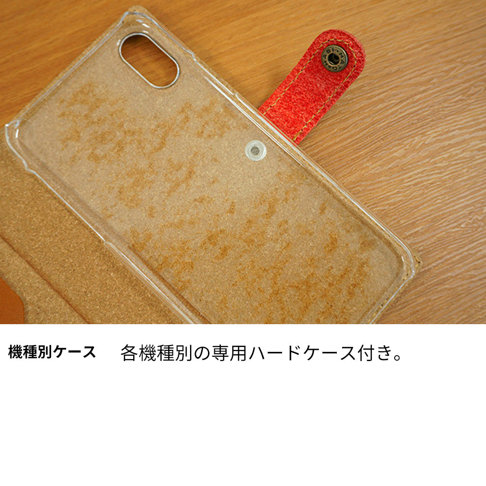 AQUOS wish4 SH-52E docomo グレンチェック&イタリアンレザー手帳型ケース 耐衝撃