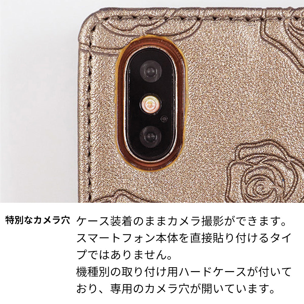 Xiaomi Redmi 12C スマホケース 手帳型 Rose＆ラインストーンデコバックル