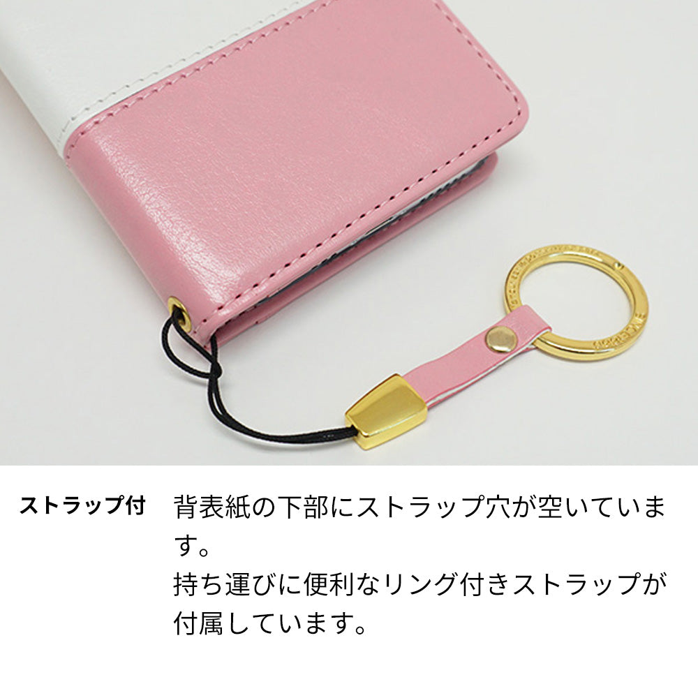 Galaxy A25 5G SCG33 au スマホケース 手帳型 バイカラー×リボン 耐衝撃