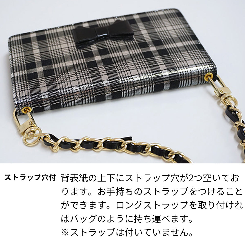 シンプルスマホ7 A404SH SoftBank スマホケース 手帳型 リボン キラキラ チェック 耐衝撃