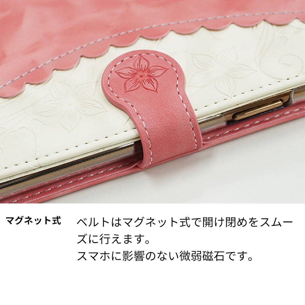 シンプルスマホ7 A404SH SoftBank スマホケース 手帳型 フラワー 花 素押し スタンド付き 耐衝撃
