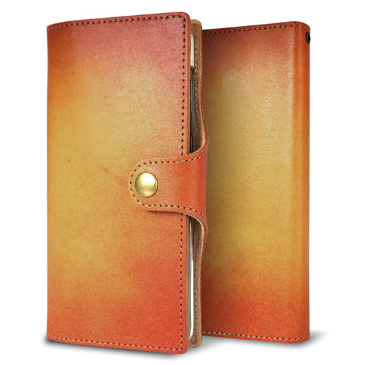 Xperia 1 VI A401SO SoftBank スマホケース 手帳型 姫路レザー ベルト付き グラデーションレザー 耐衝撃