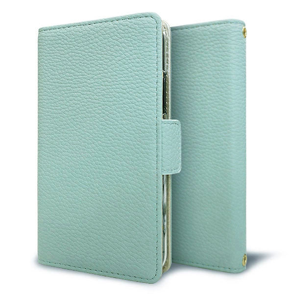 BASIO active SHG09 au スマホショルダー 手帳型 くすみカラー ミラー スタンド機能付 耐衝撃