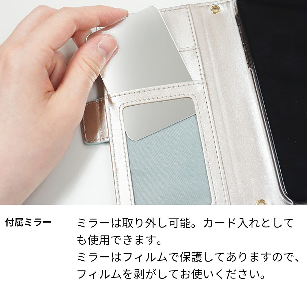 iPhone5s スマホケース 手帳型 くすみカラー ミラー スタンド機能付