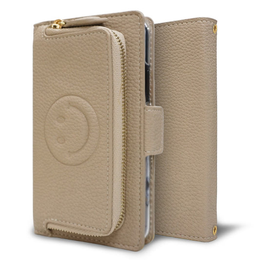 BASIO active2 SHG12 au 財布付きスマホケース 手帳型 コインケース付き ニコちゃん 耐衝撃