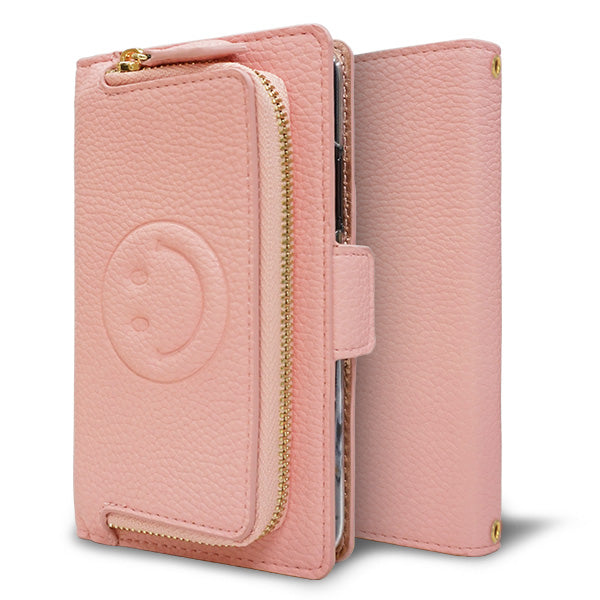 Galaxy S24 SCG25 au 財布付きスマホケース 手帳型 コインケース付き ニコちゃん 耐衝撃