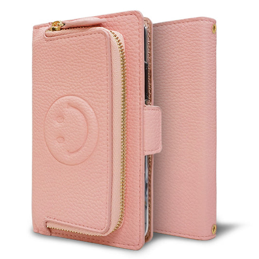 Galaxy S21+ 5G SCG10 au 財布付きスマホケース 手帳型 コインケース付き ニコちゃん 耐衝撃