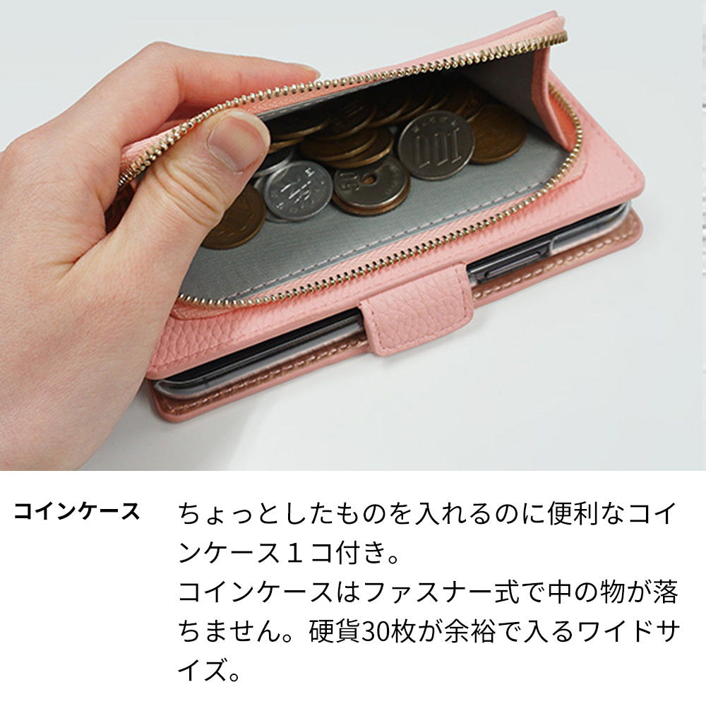 Galaxy S21 5G SCG09 au 財布付きスマホケース 手帳型 コインケース付き ニコちゃん 耐衝撃