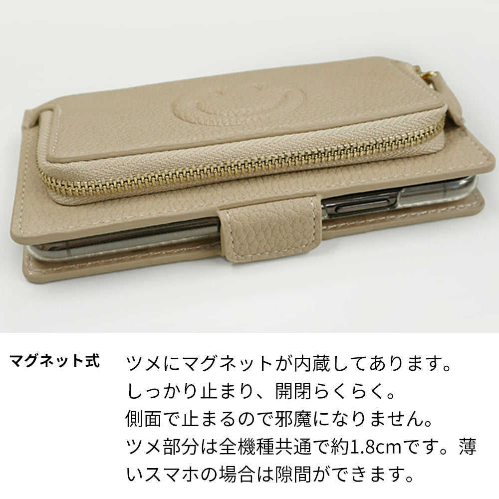 Galaxy A25 5G SCG33 au 財布付きスマホケース 手帳型 コインケース付き ニコちゃん 耐衝撃