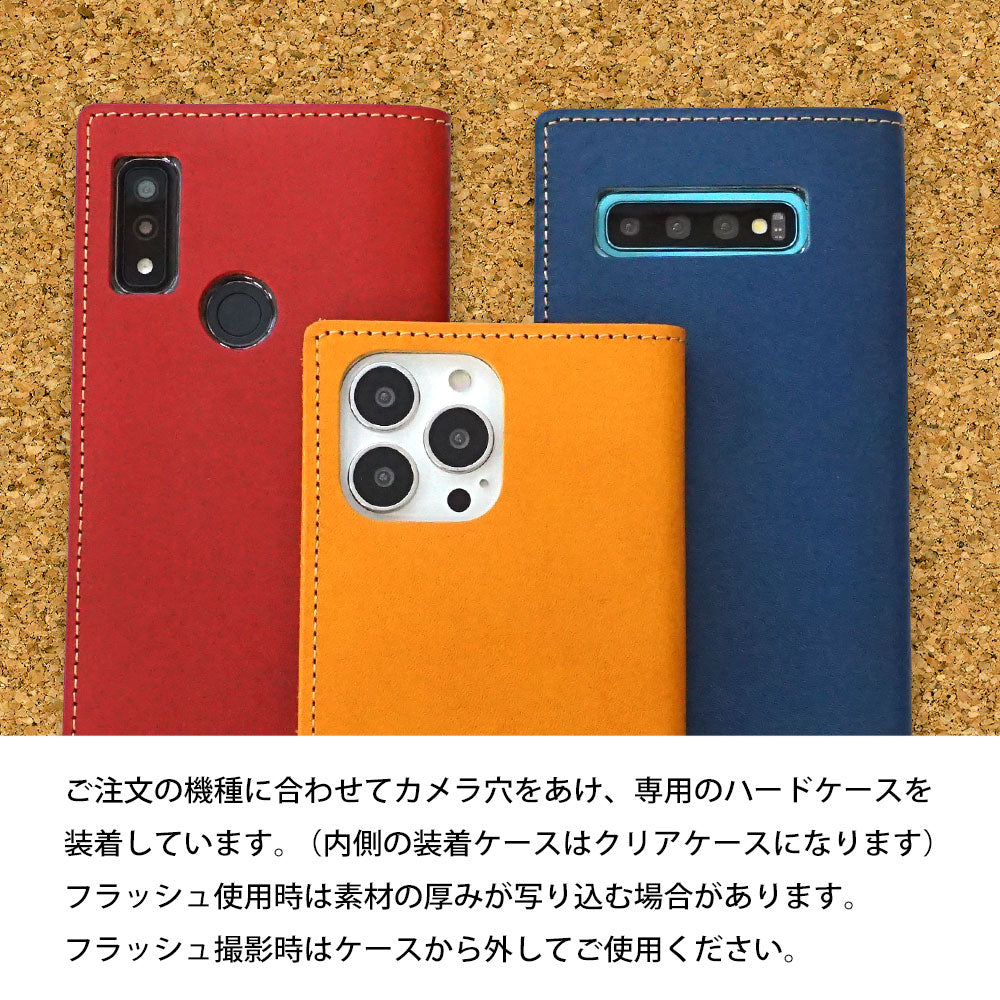 AQUOS wish3 A302SH Y!mobile スマホケース 手帳型 ベルトなし マグネットなし 本革 栃木レザー Sジーンズ 2段ポケット