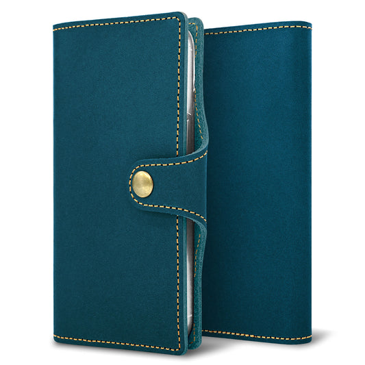 BASIO active SHG09 au スマホケース 手帳型 ベルト付き ベルト一体型 本革 栃木レザー Sジーンズ 3段ポケット 耐衝撃