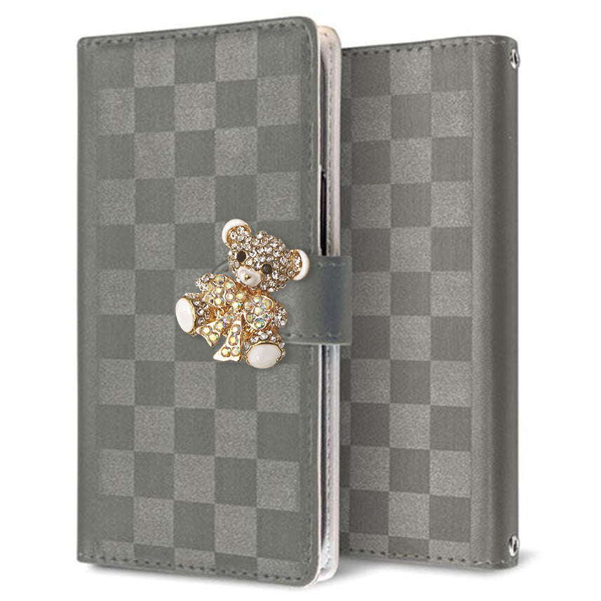 Galaxy S9+ SC-03K docomo かくれ市松模様 手帳型ケース 耐衝撃